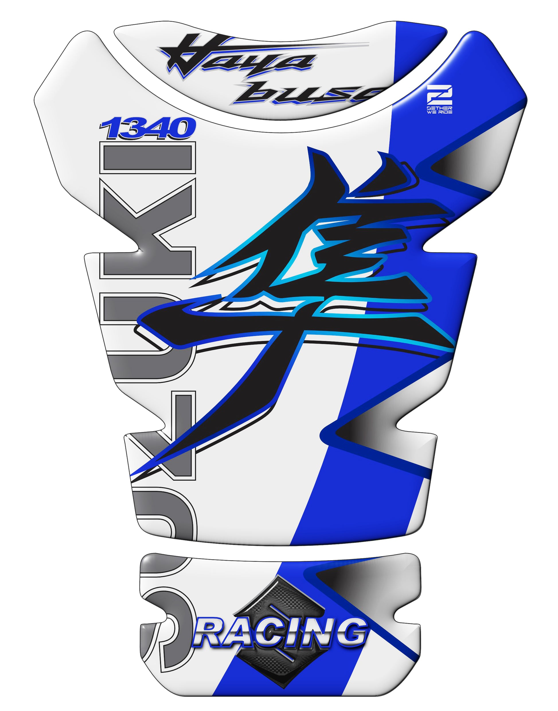 Suzuki Hayabusa Blue, Grey and White Tank Pad Protector - 2025 - 2026