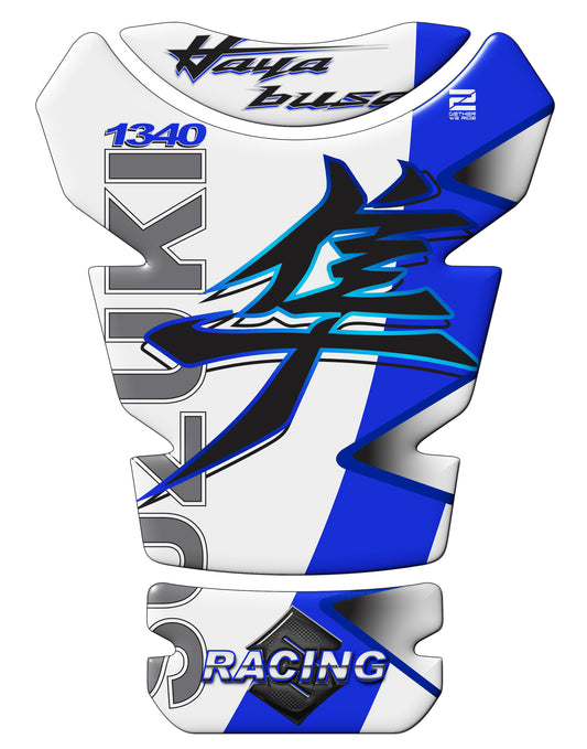 Suzuki Hayabusa Blue, Grey and White Tank Pad Protector - 2025 - 2026