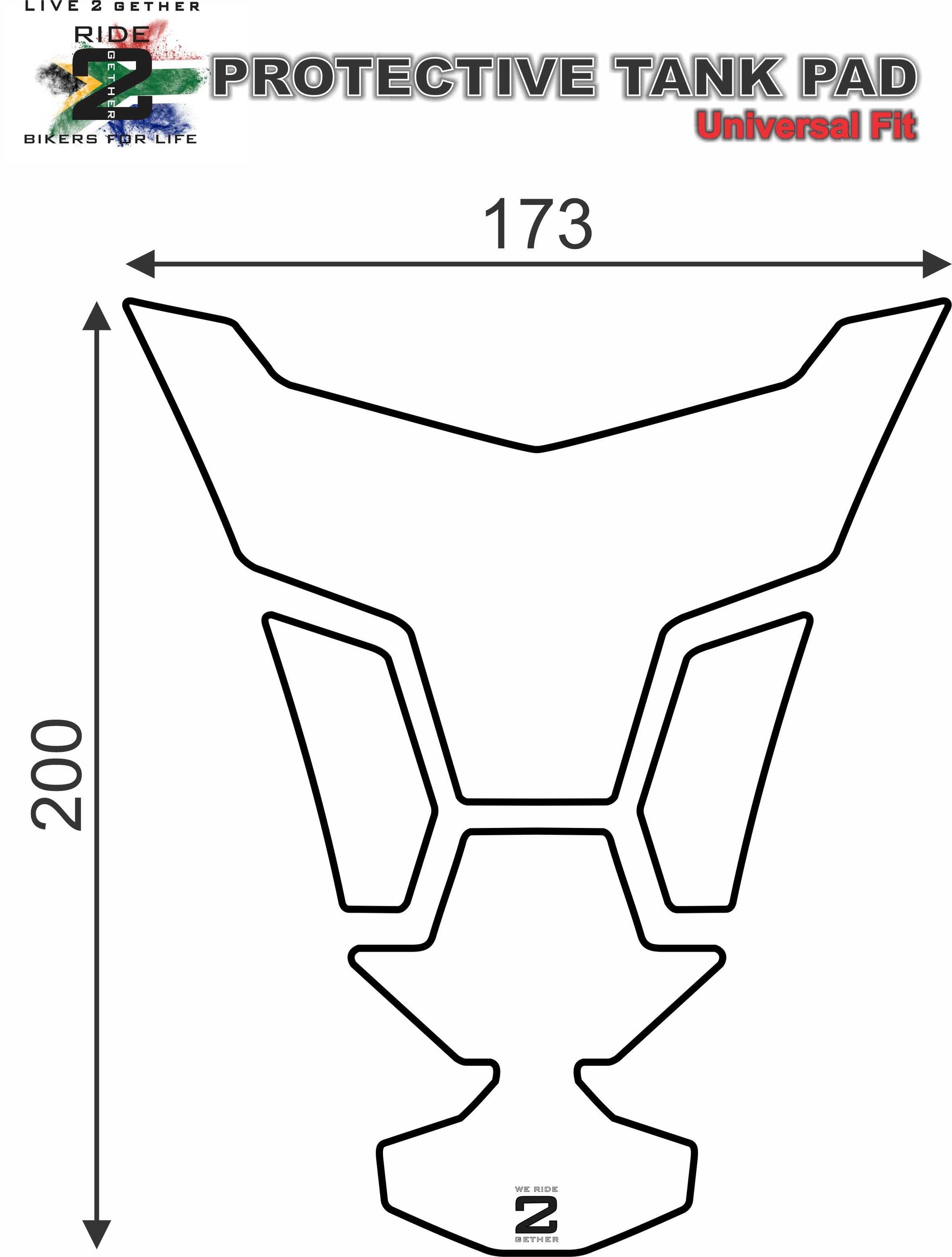 Suzuki Red and Black  Tank Pad Protector. Fits 2016 - 2022 models