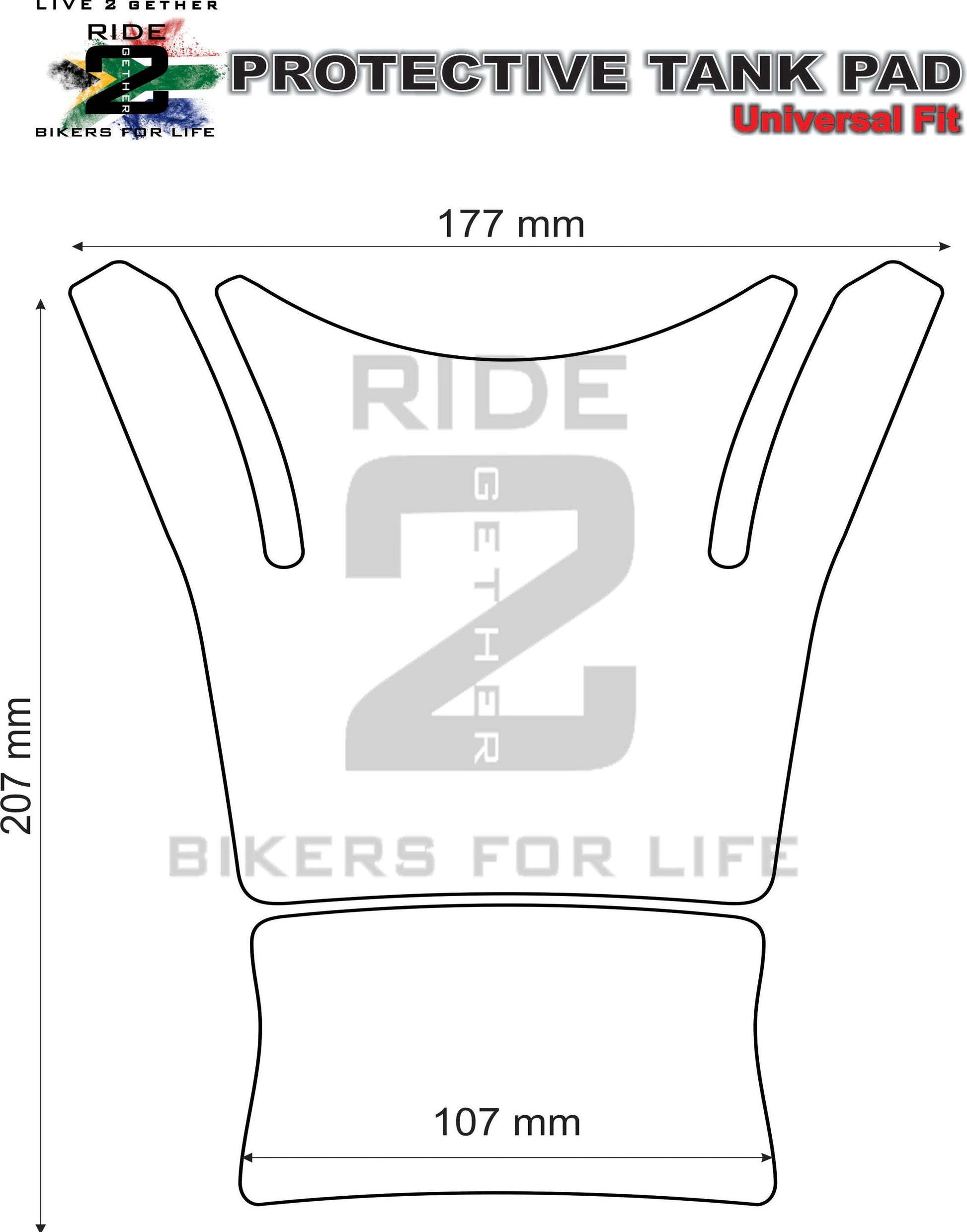 Aprilia Tuono V4 2021 - 2022  Red Tank Pad
