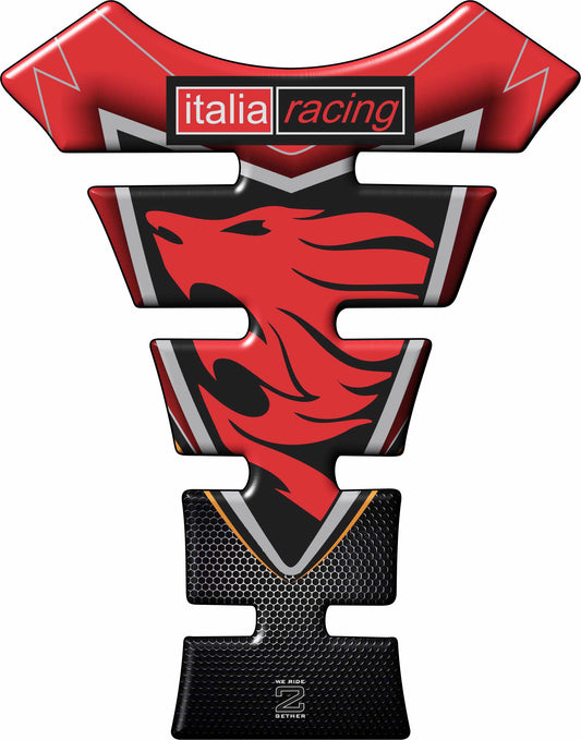 Aprilia Tank Pad - Red and Black Carbon Motor Bike  Tank Pad / Protector.