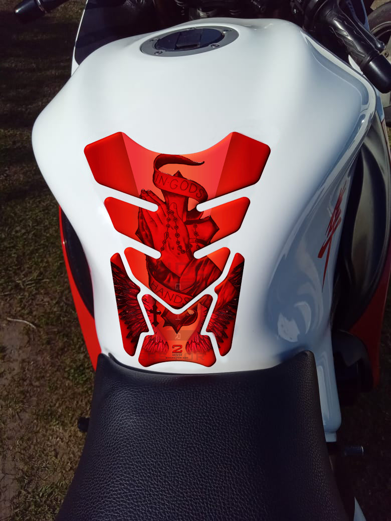 Aprilia Tank Pad,
BMW Tank Pad,
Ducati Tank Pad,
Honda Tank Pad,
Kawasaki Tank Pad,
KTM Tank Pad,
MV Agusta Tank Pad,
Suzuki Tank Pad,
Triumph Tank Pad,
Yamaha Tank Pad,
Street Tank Pads,
Aprilia Tank Pad,
Religious tank pad, 
