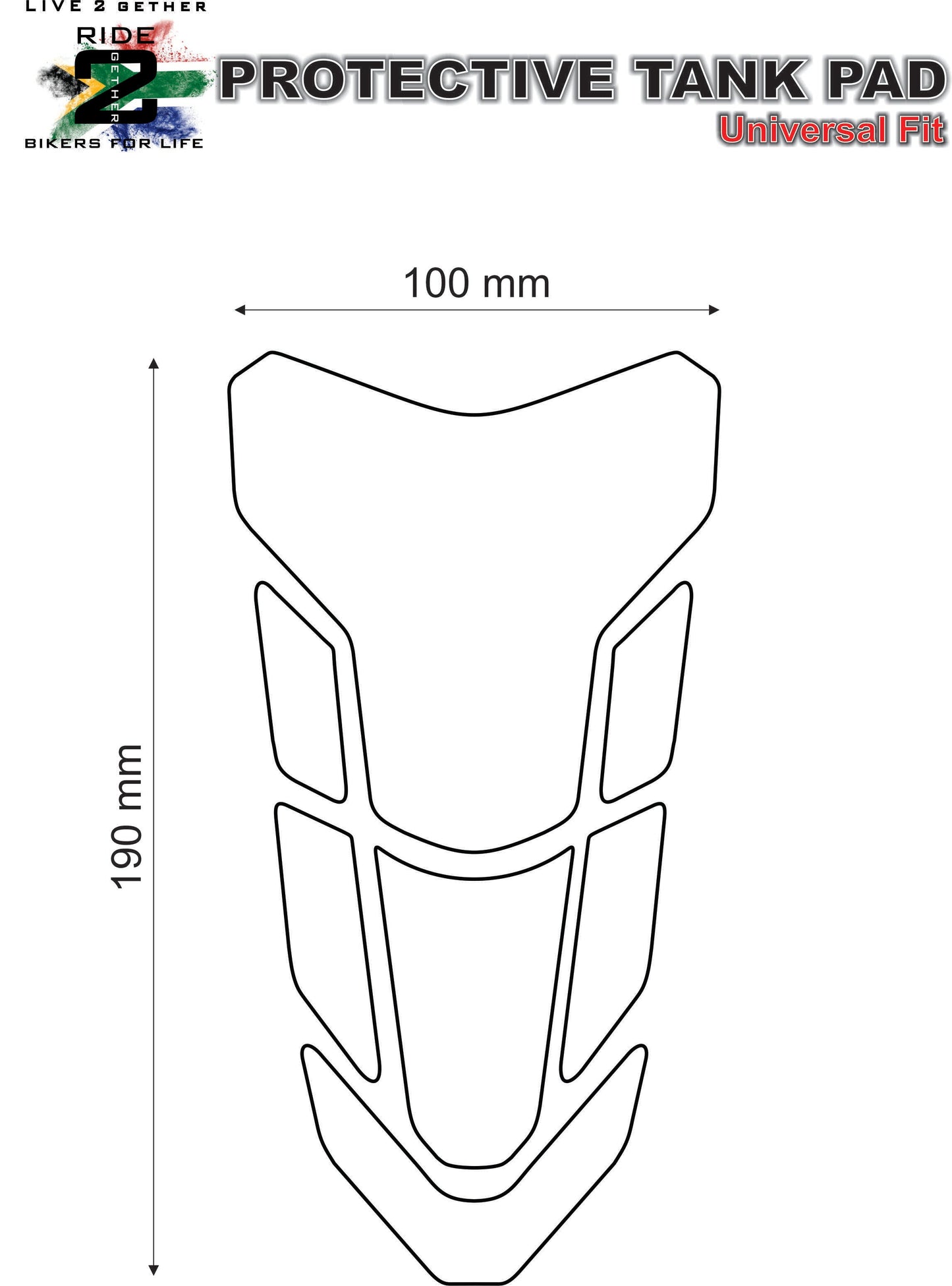 Ducati Tank Pad - Ducati Corse Panigale V4 Black Motor Bike Tank Pad.